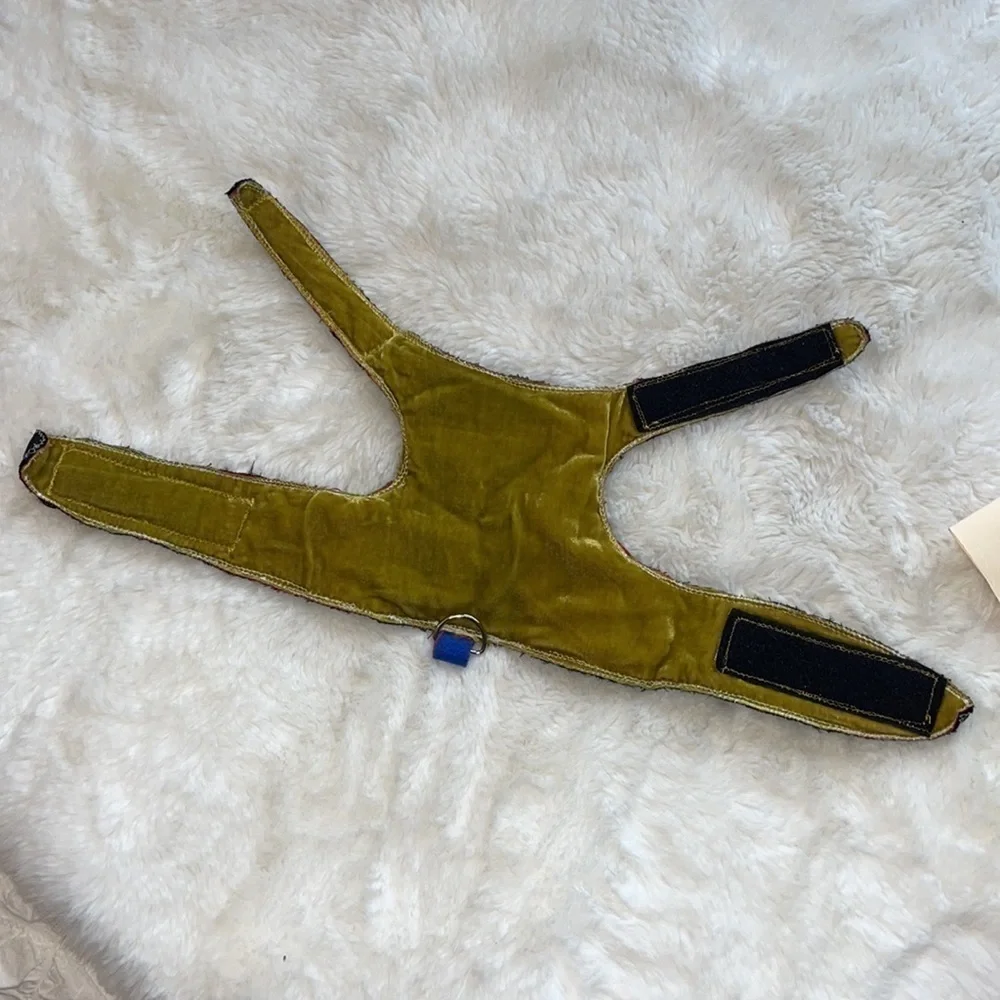Handmade reversible cat harness light weight adjustable velcro Fits most sizes